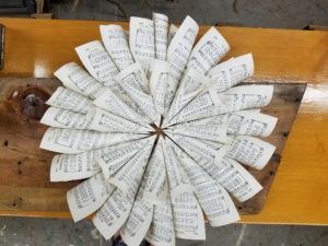wreath, music sheet wreath, diy, how to, the junk parlor, make, craft, easy, cheep