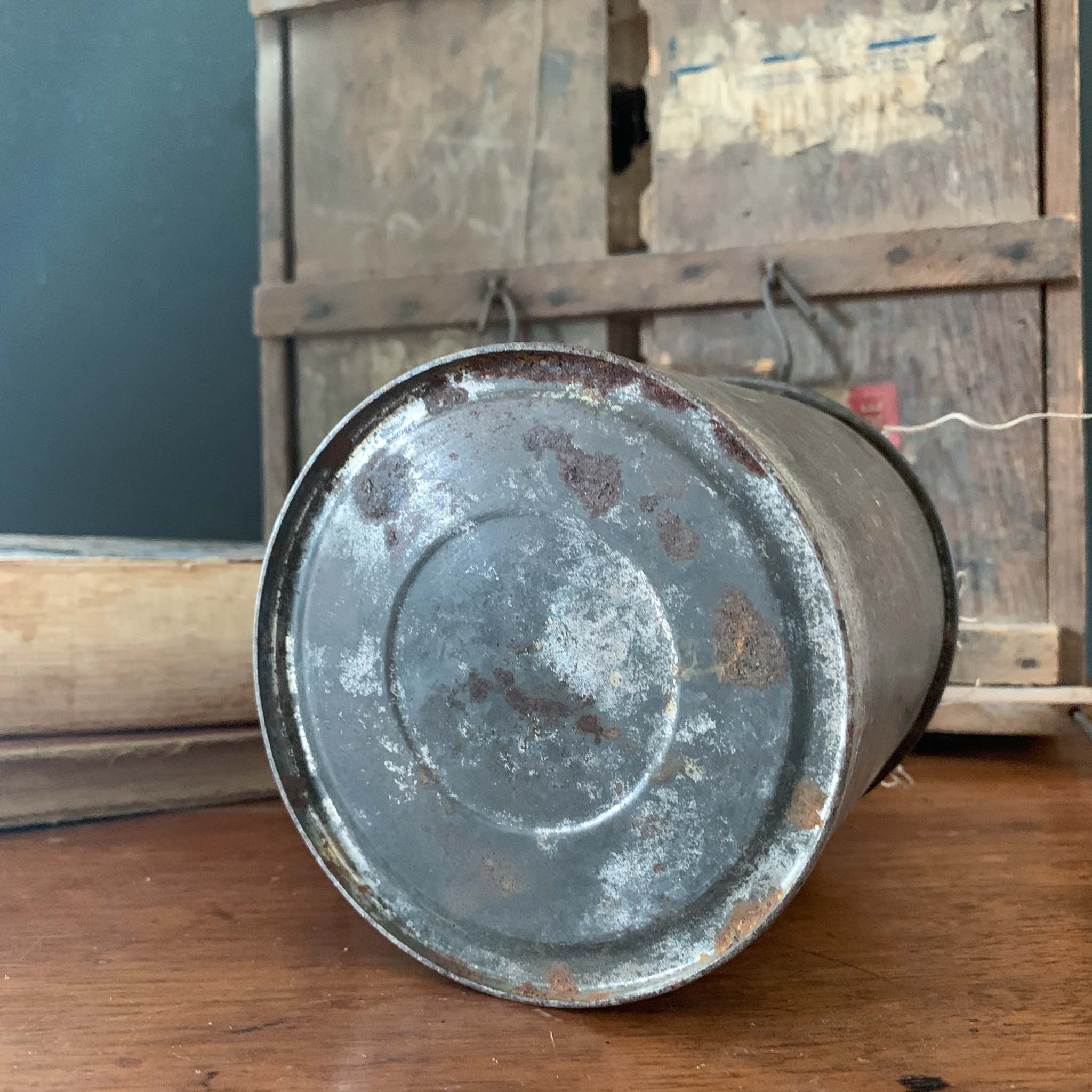 Large Vintage Metal Tin Mug