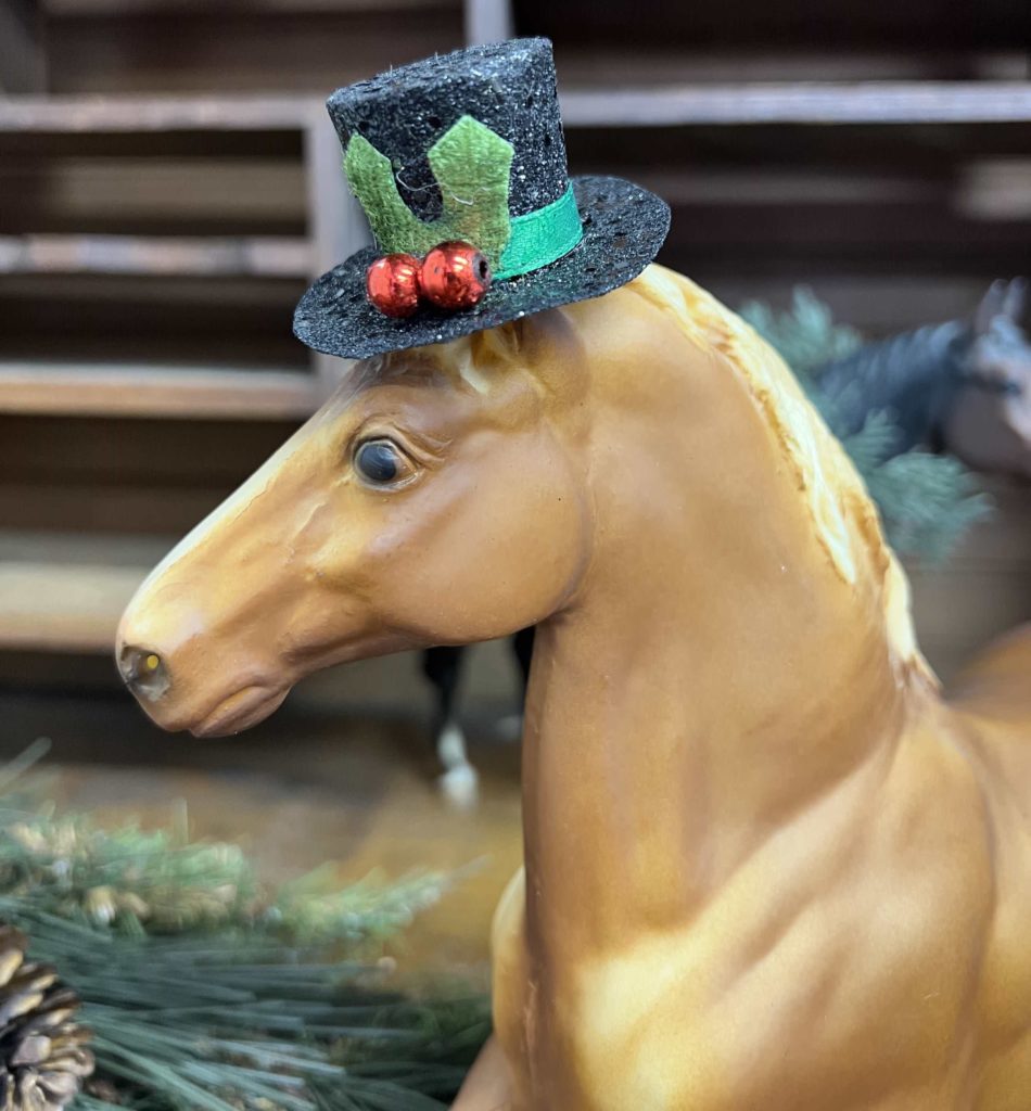 1 Breyers horse with a hat. The Junk Parlor | Old stuff & cool junk for your home | Business coach for antique dealers | thejunkparlor.com