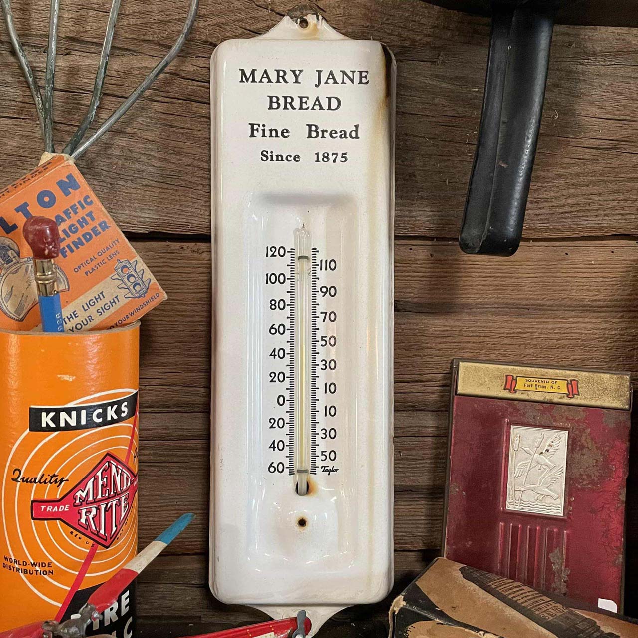 Mary Jane Bread Fine Bread Since 1875 Porcelain Thermometer Rare