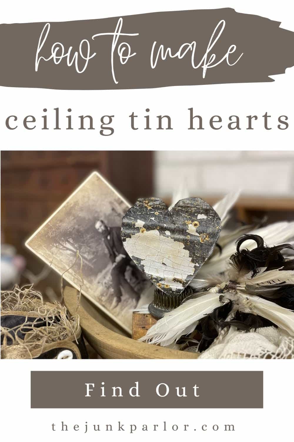 how to make a ceiling tin scrap heart