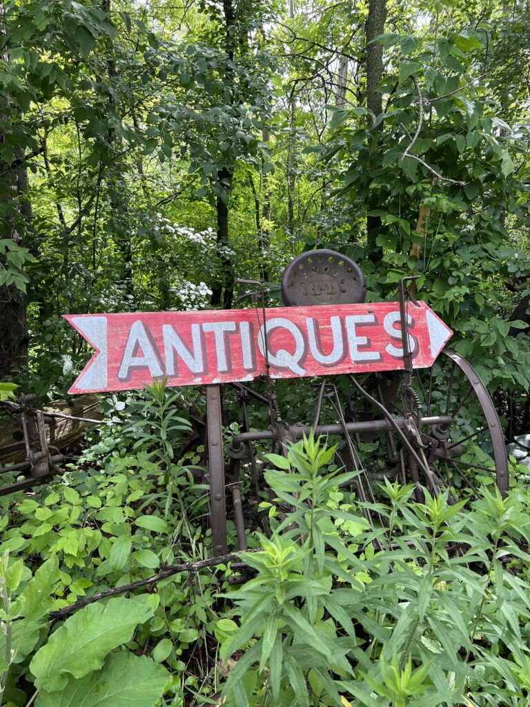 antique arrow sign at Hot Sam's