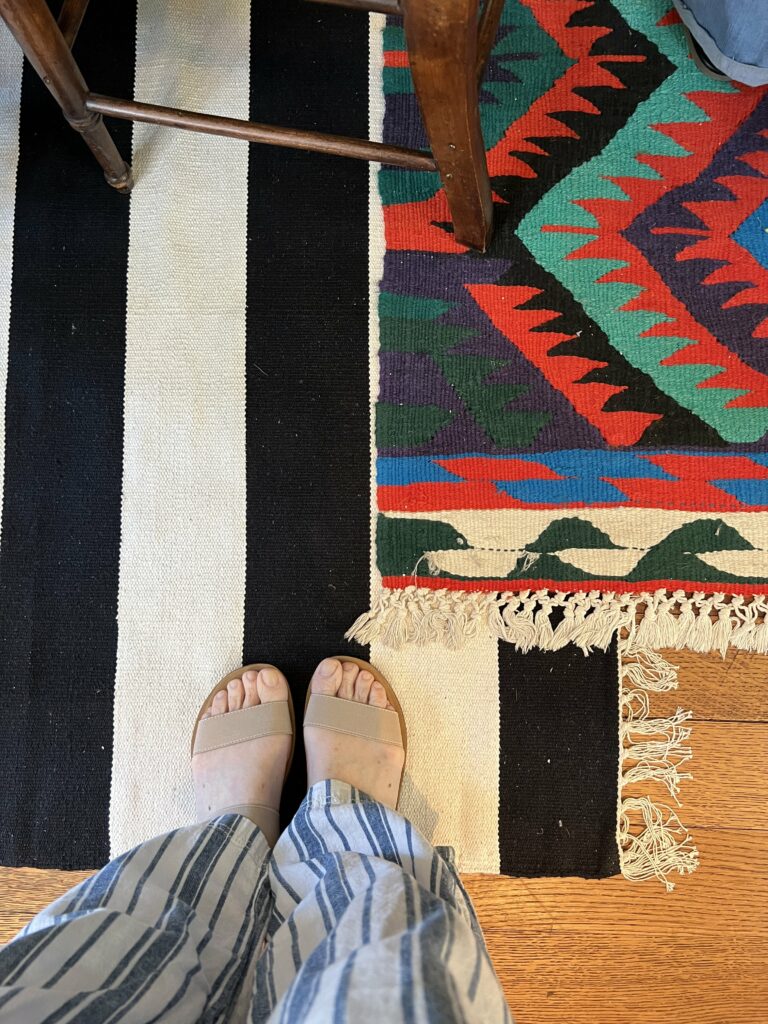 layered rugs on the floor Daniel Barrett Mathis @notaminimalist 
