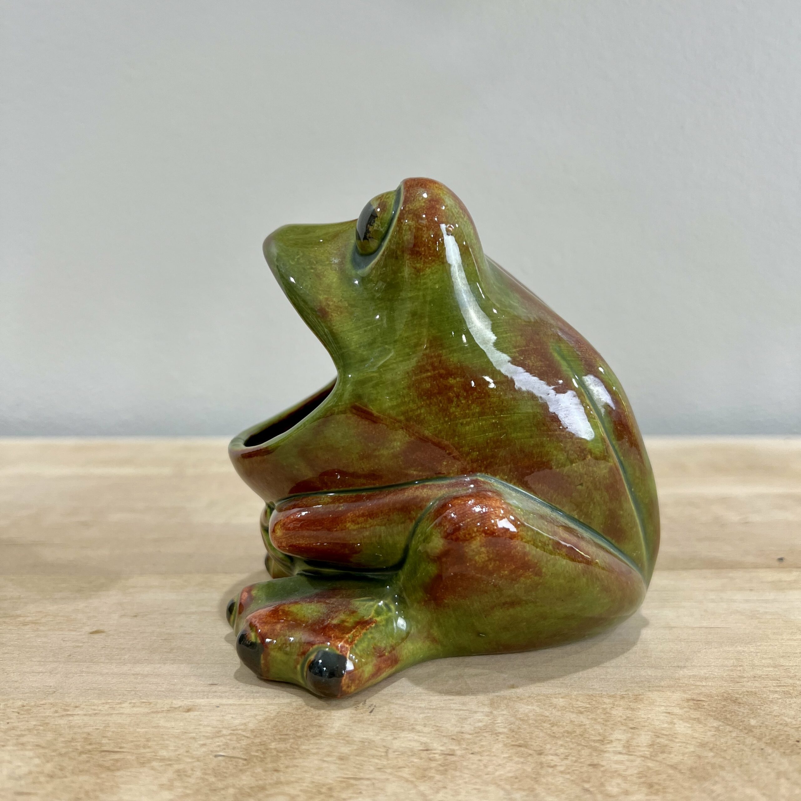 Vintage Ceramic Frog Sponge Holder - The Junk Parlor