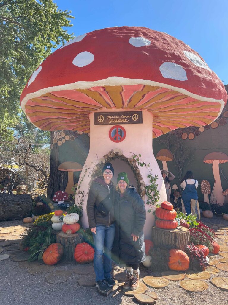 Hilary and I in-front of the giant mushroom