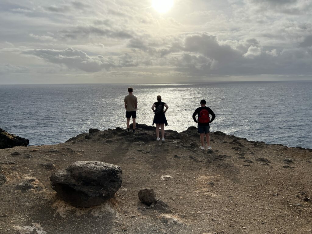 Hubby, Kyler & Kash at Makapu'u Lighthouse Trail