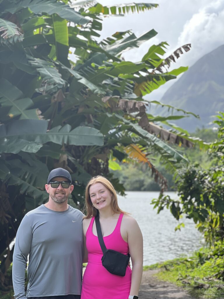 Hubby and Kyler at Hoʻomaluhia Botanical Garden