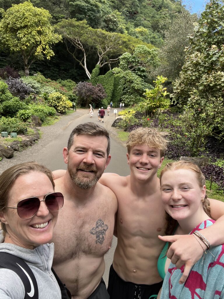 Johnson family photo Waimea Falls 