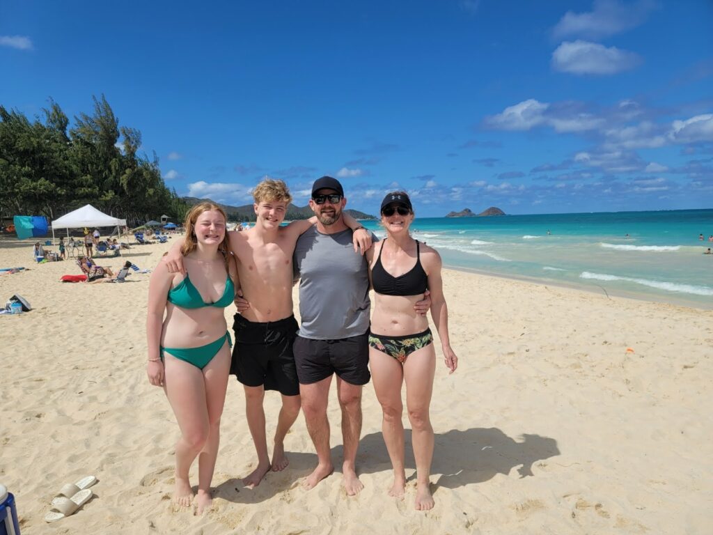Johnson Oahu vacation family photo minus our oldest