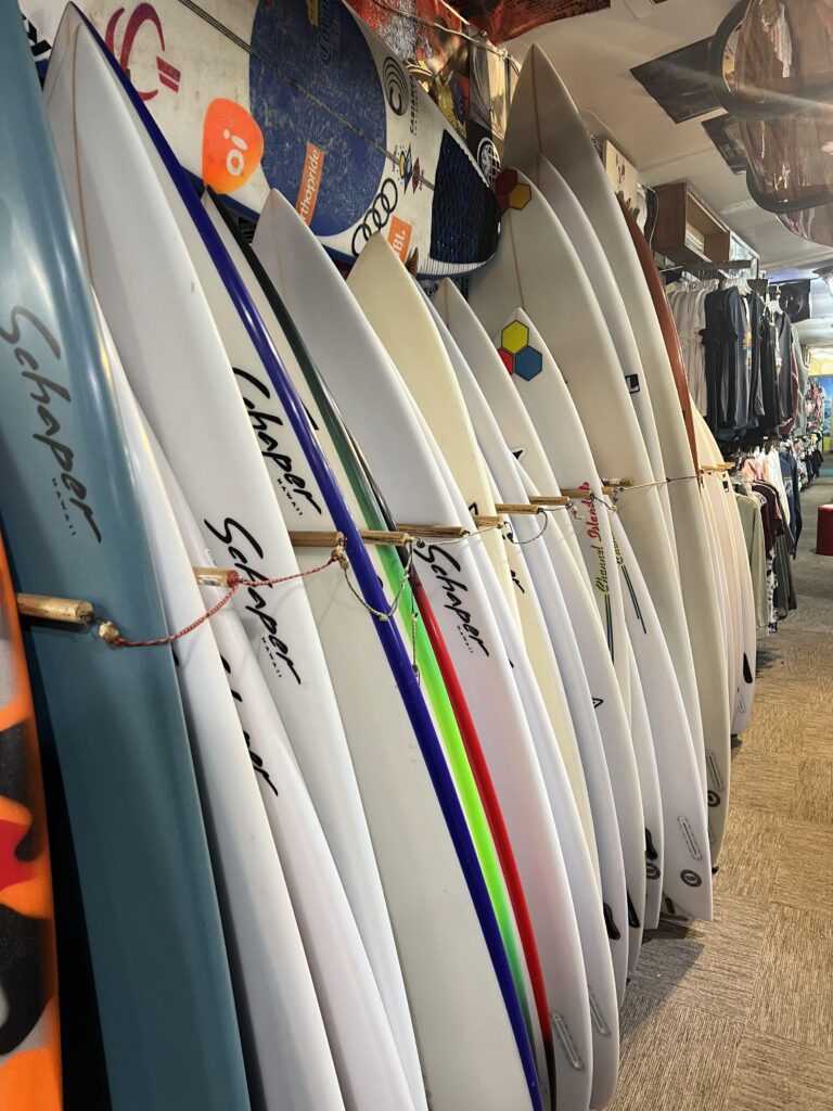 Surf boards at Haleiwa