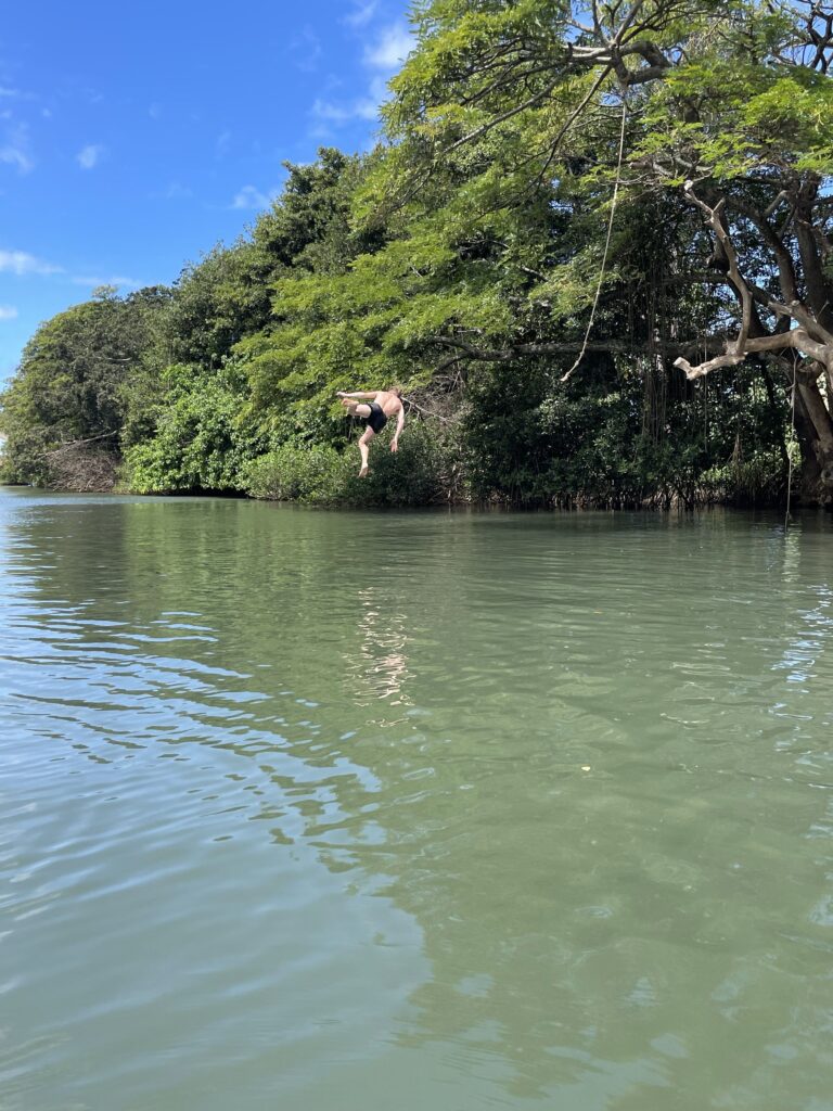 Our youngest rope swinging Haleiwa