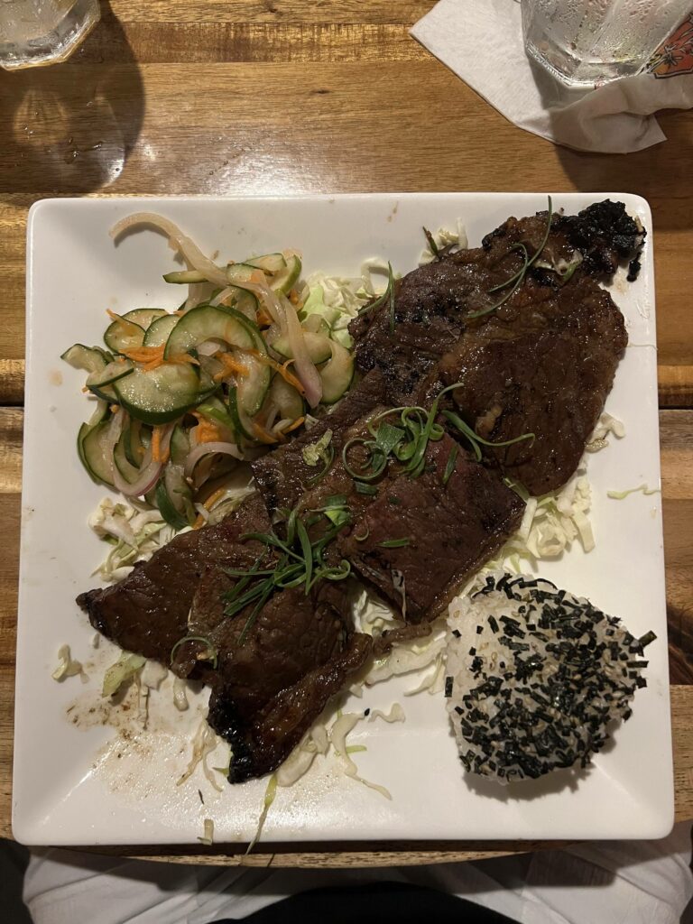 Kalbi that one of the kids ordered.