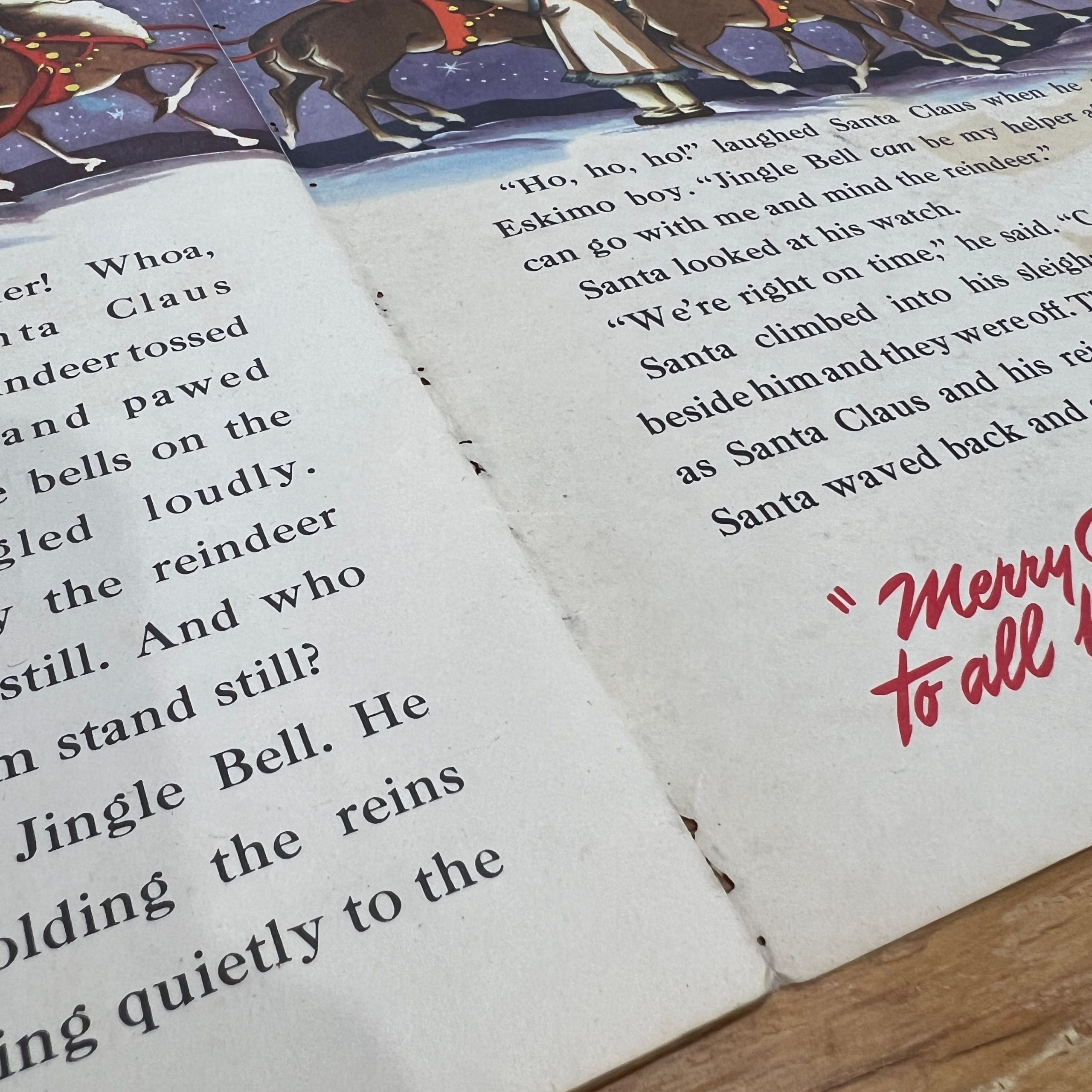 Santa Claus A Fuzzy Wuzzy Picture Story Book 1947 Whitman - Image 11