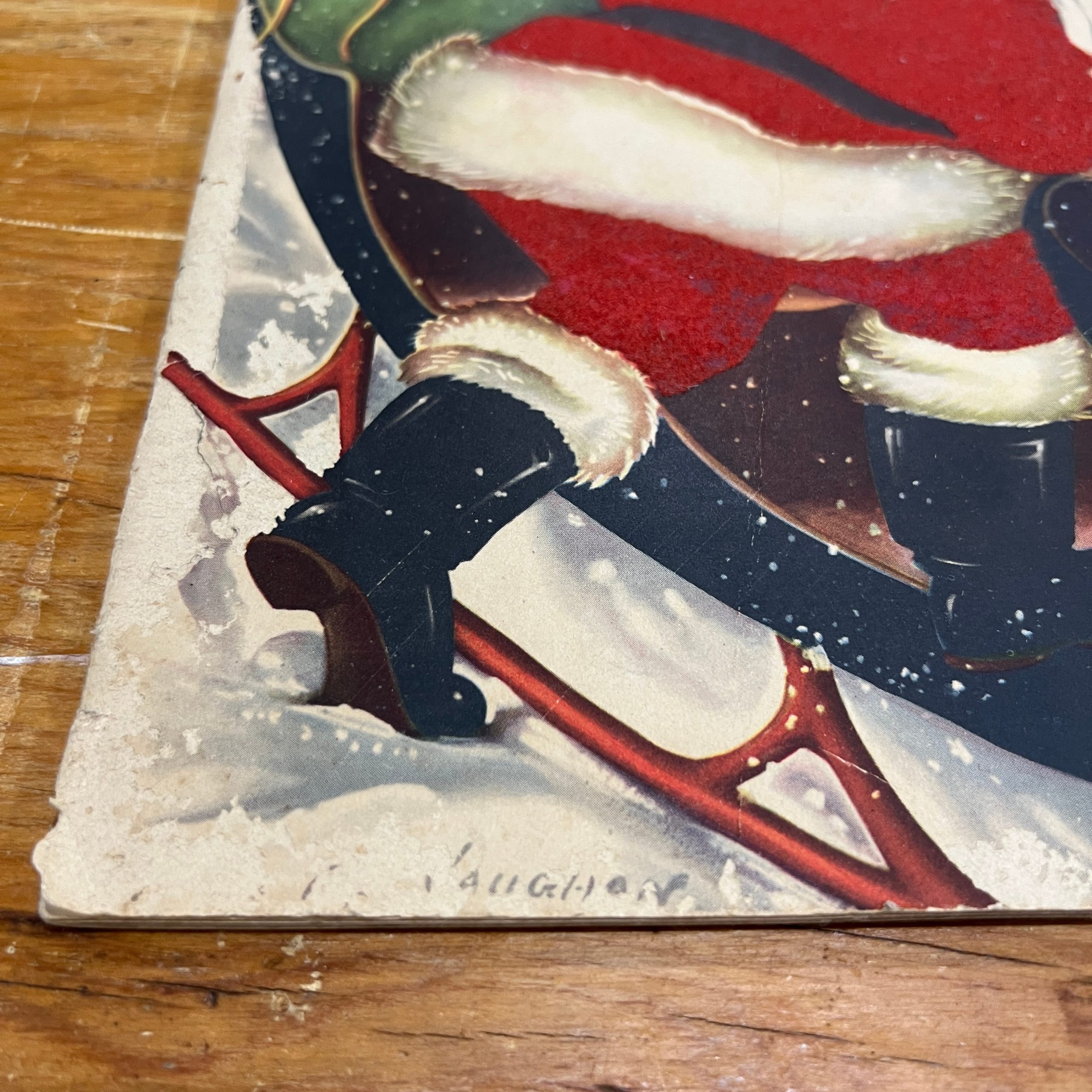 Santa Claus A Fuzzy Wuzzy Picture Story Book 1947 Whitman - Image 4