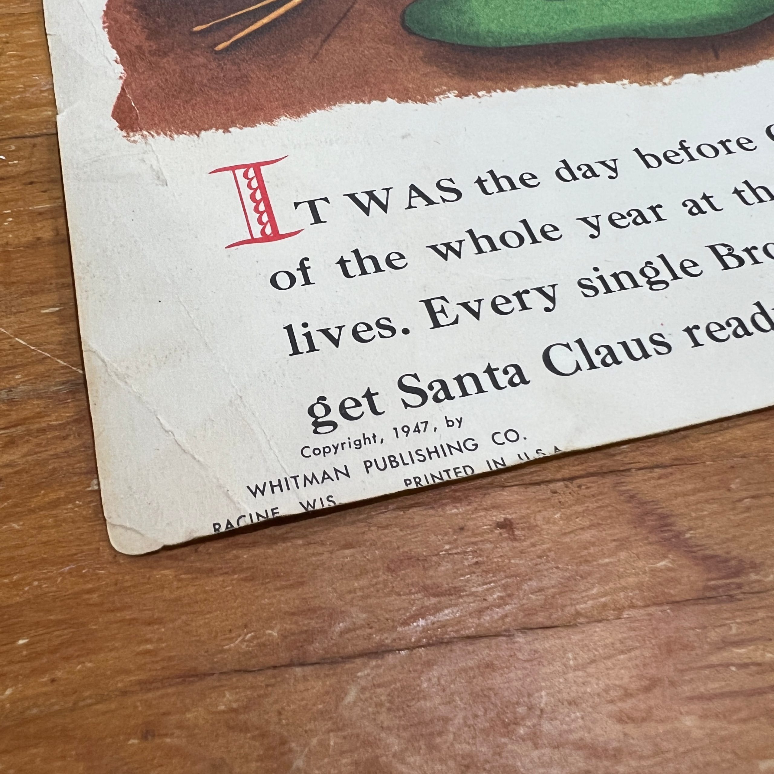 Santa Claus A Fuzzy Wuzzy Picture Story Book 1947 Whitman - Image 5