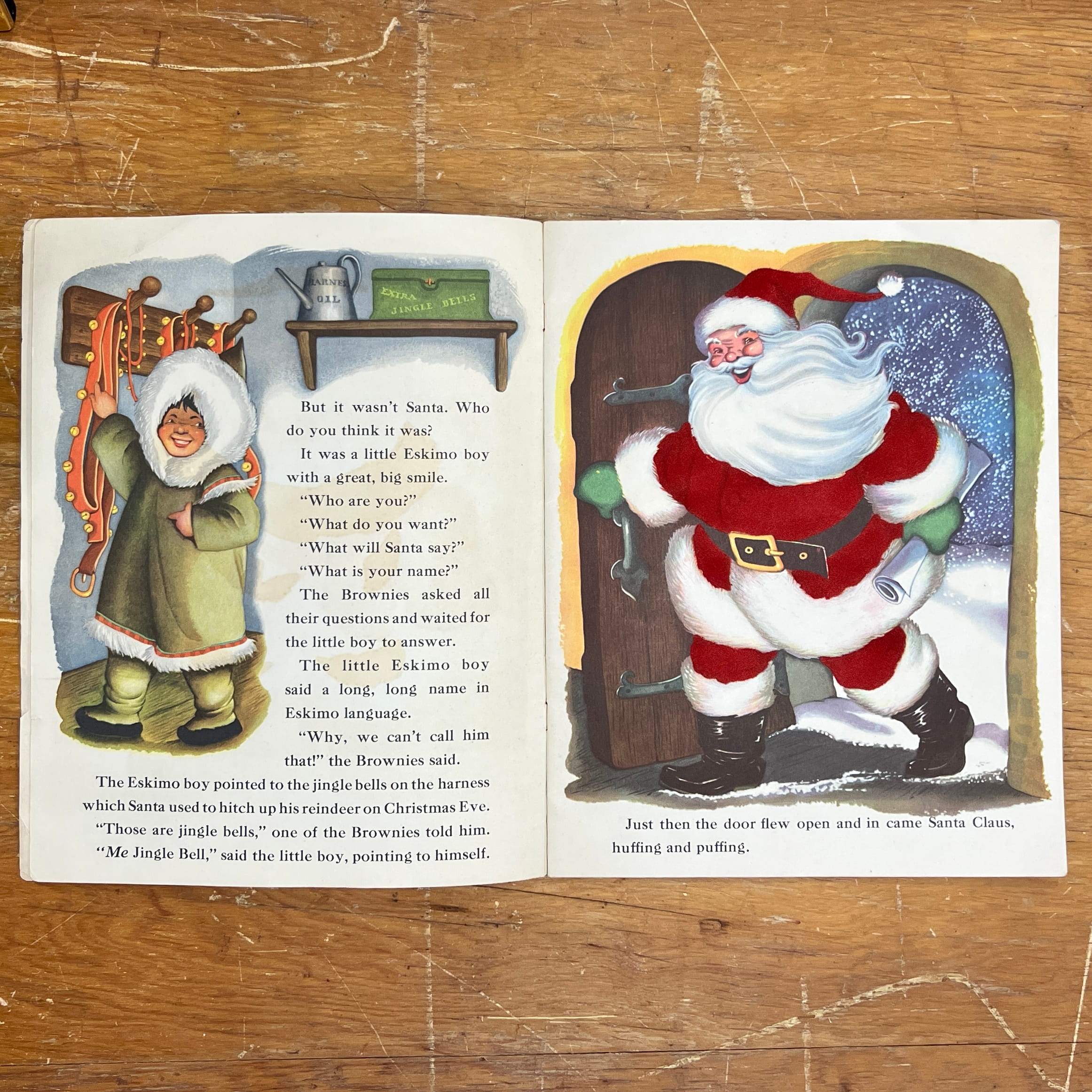 Santa Claus A Fuzzy Wuzzy Picture Story Book 1947 Whitman - Image 7