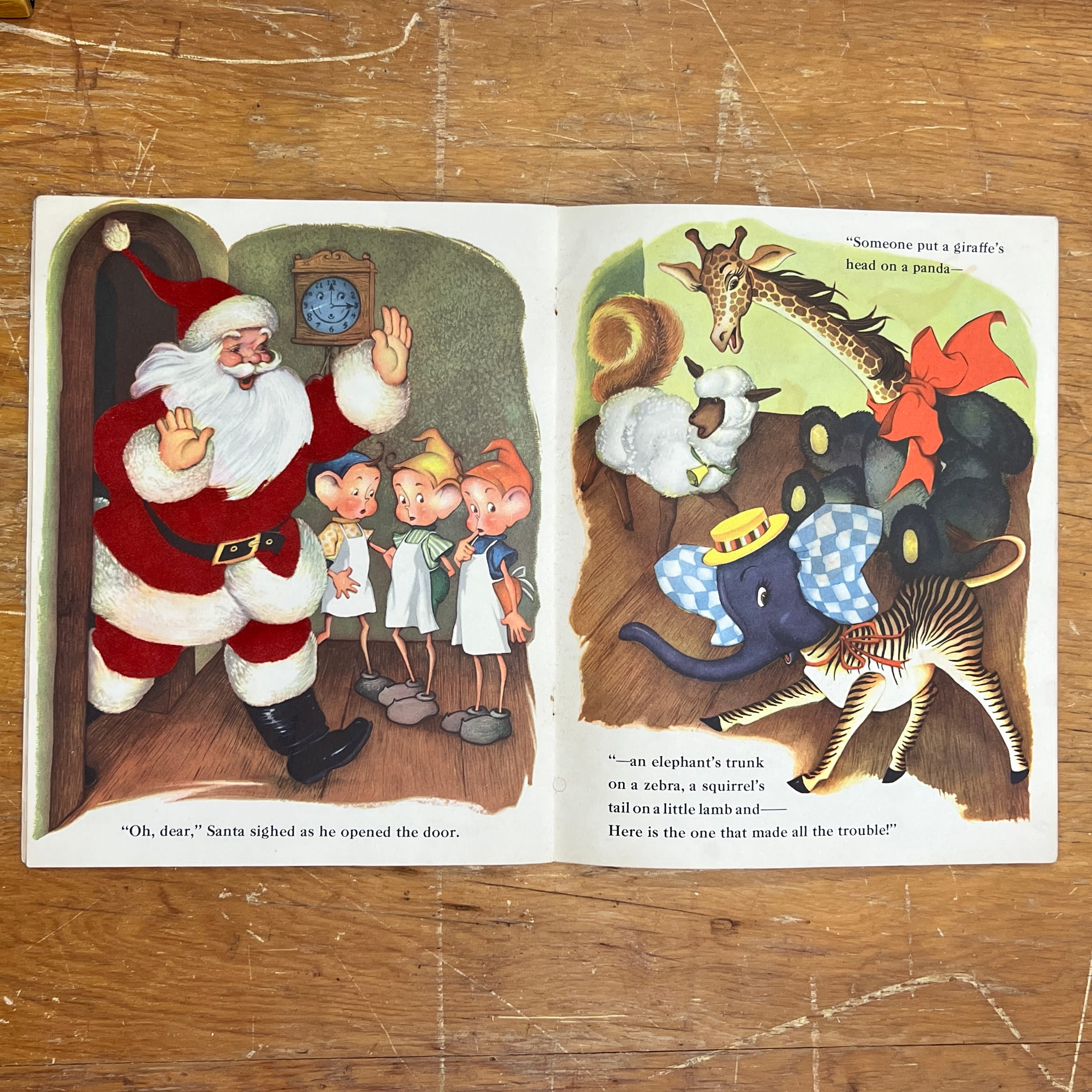 Santa Claus A Fuzzy Wuzzy Picture Story Book 1947 Whitman - Image 9