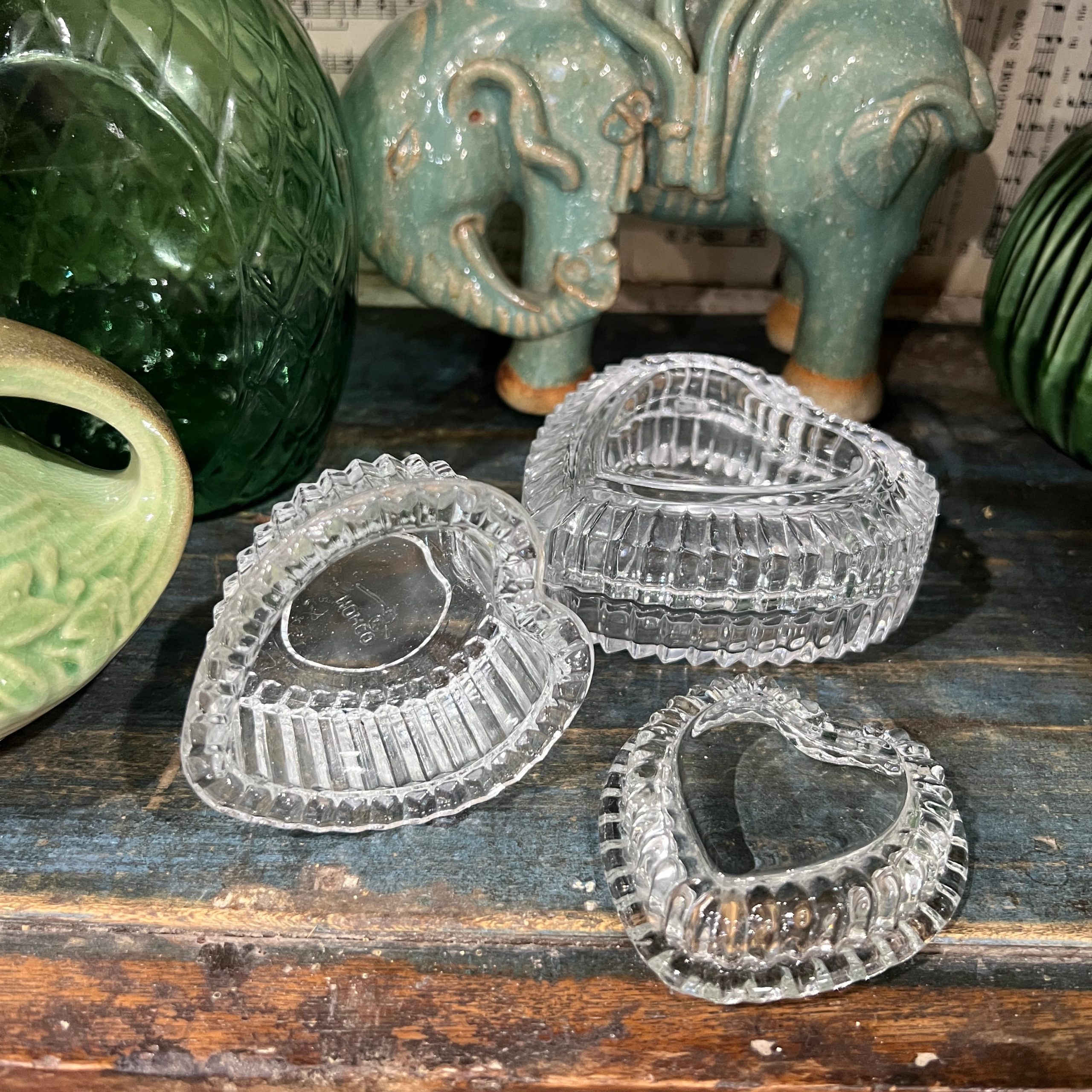 PAIR Crystal Heart Trinket Box - Image 2