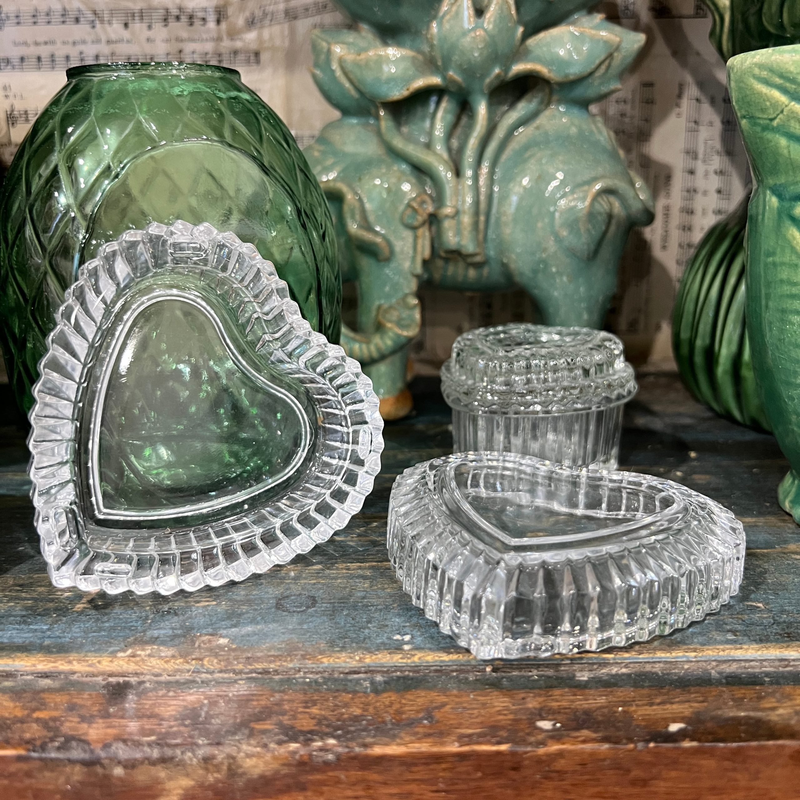 PAIR Crystal Heart Trinket Box - Image 4