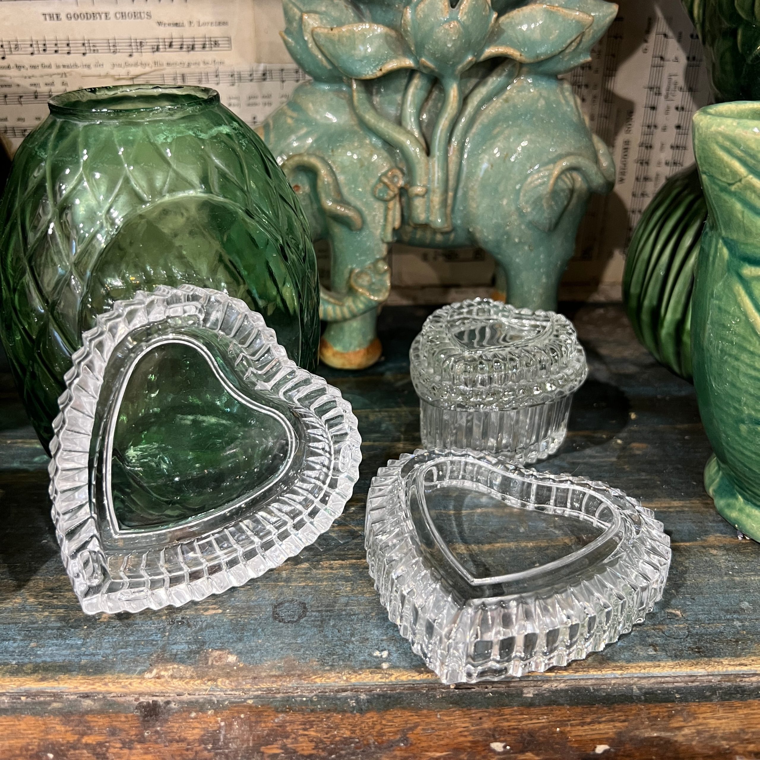 PAIR Crystal Heart Trinket Box - Image 5