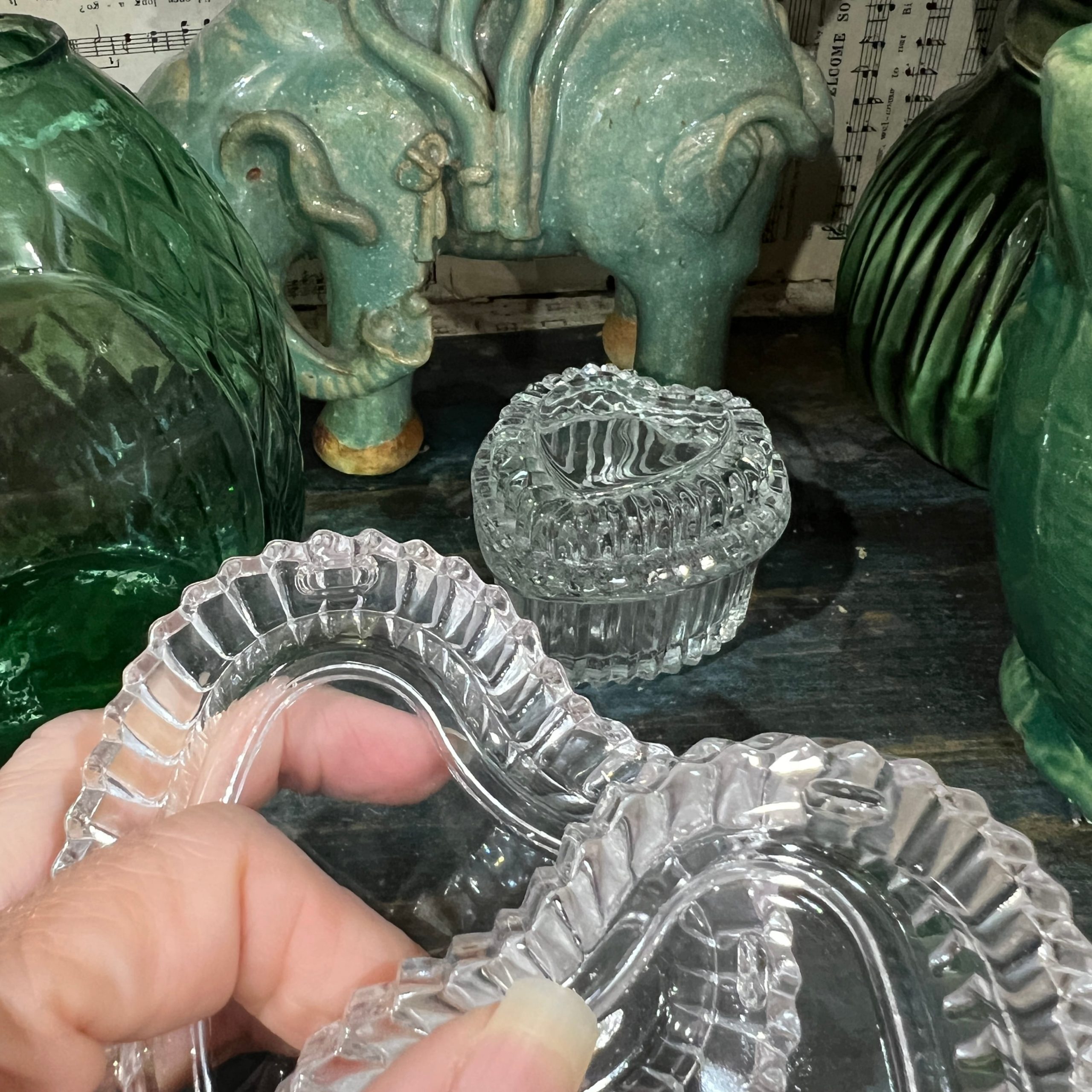 PAIR Crystal Heart Trinket Box - Image 6