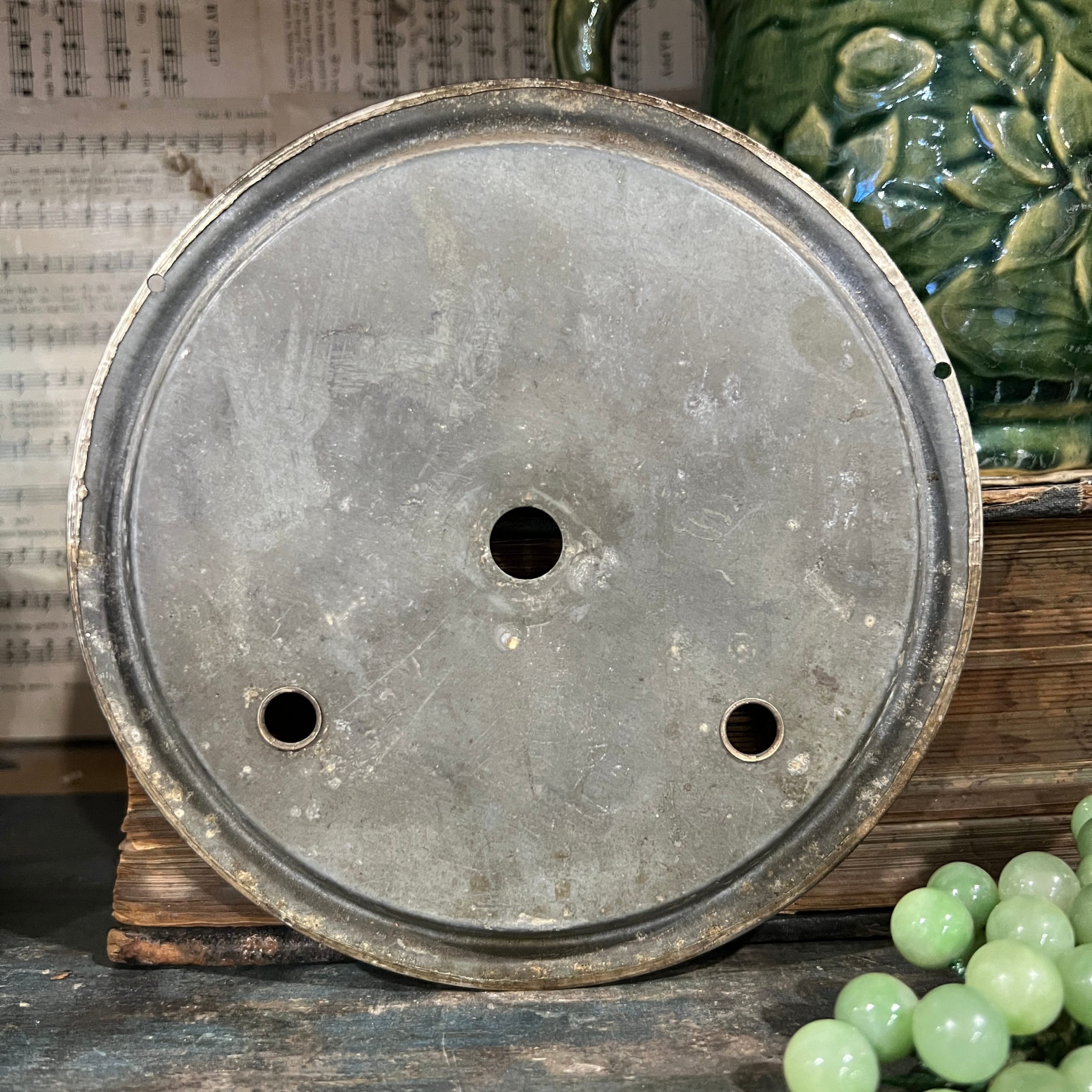 Vintage Round Metal Clock Face Waterbury Clock Company - Image 2